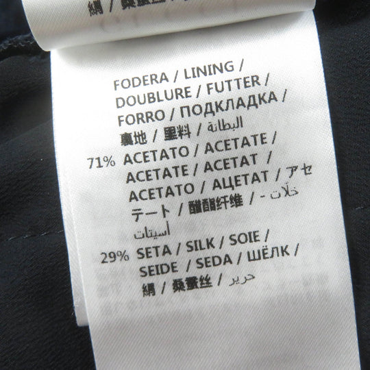 GUCCI Pants 493591 Main: 73% rayon, Main: 27% silk, Part: 100% silk, Lining: 71% acetate, Lining: 29% silk, Part: 60% metal, 40% glass Navy Women 36 Used Authentic