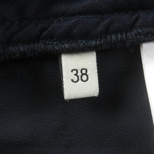 GUCCI Pants 493591 Main: 73% rayon, Main: 27% silk, Part: 100% silk, Lining: 71% acetate, Lining: 29% silk, Part: 60% metal, 40% glass Navy Women 36 Used Authentic