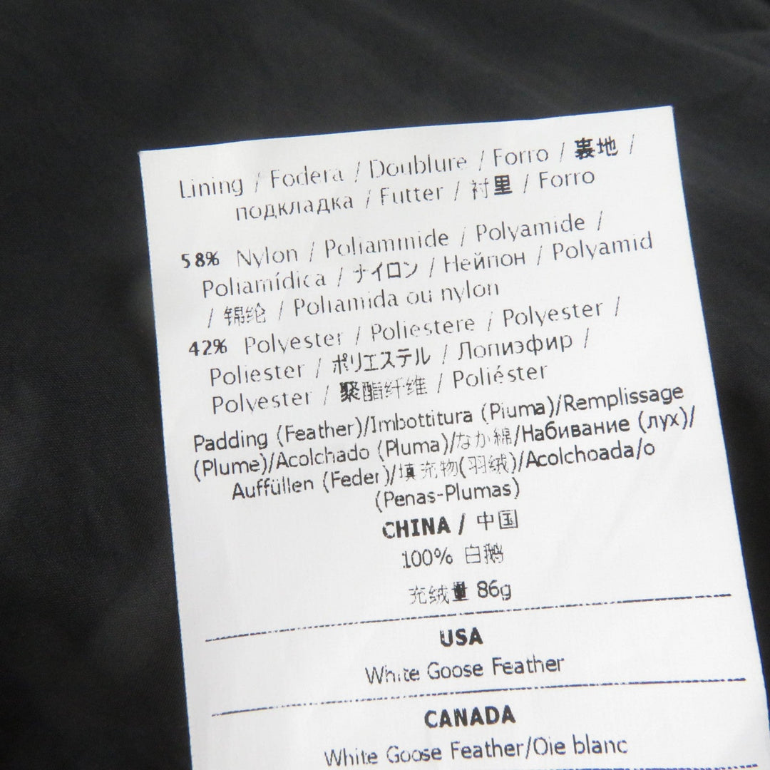 VALENTINO Down jacket Main: 59% silk, Main: 41% polyester, Lining: 58% nylon, Lining: 42% polyester, Filling: 100% white goose feathers black Women 38 Used Authentic