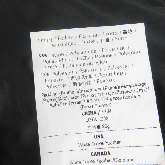 VALENTINO Down jacket Main: 59% silk, Main: 41% polyester, Lining: 58% nylon, Lining: 42% polyester, Filling: 100% white goose feathers black Women 38 Used Authentic