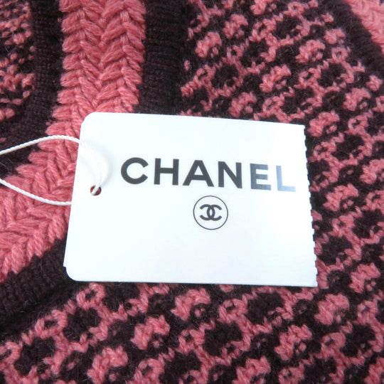 CHANEL one piece P75435K10790 Main: 100% cashmere Pink brown Women 36 Used Authentic