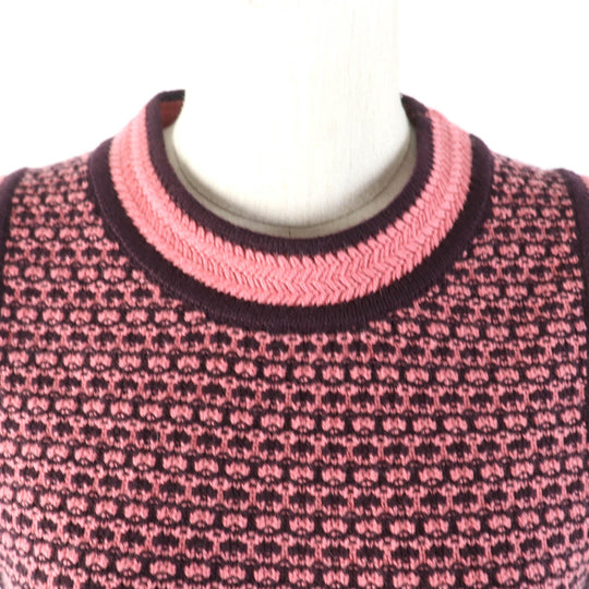 CHANEL one piece P75435K10790 Main: 100% cashmere Pink brown Women 36 Used Authentic