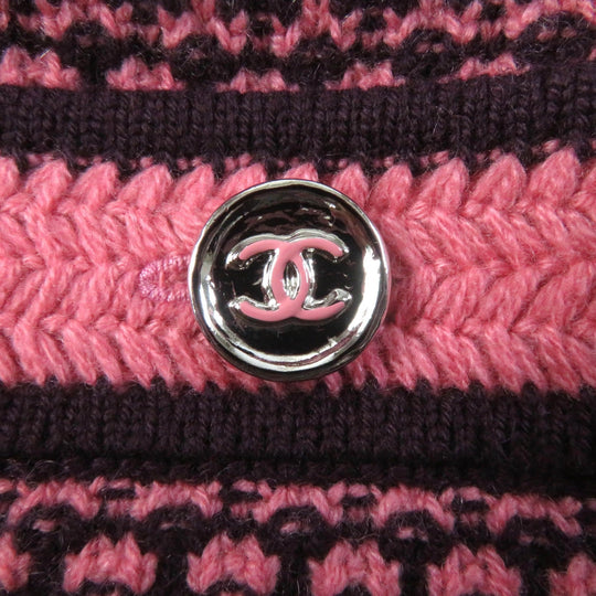 CHANEL one piece P75435K10790 Main: 100% cashmere Pink brown Women 36 Used Authentic