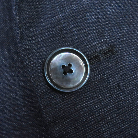 DOLCE&GABBANA Jacket Outer: 100% linen, Lining: 100% silk Navy mens 48 Used Authentic