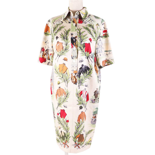 HERMES one piece Main: 100% silk Multi Women 36 Used Authentic