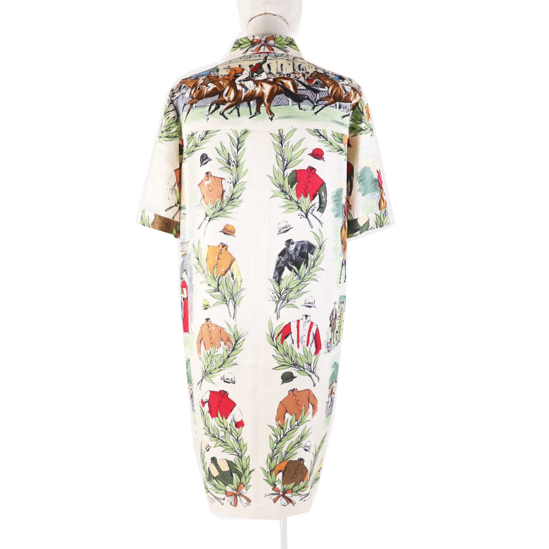 HERMES one piece Main: 100% silk Multi Women 36 Used Authentic