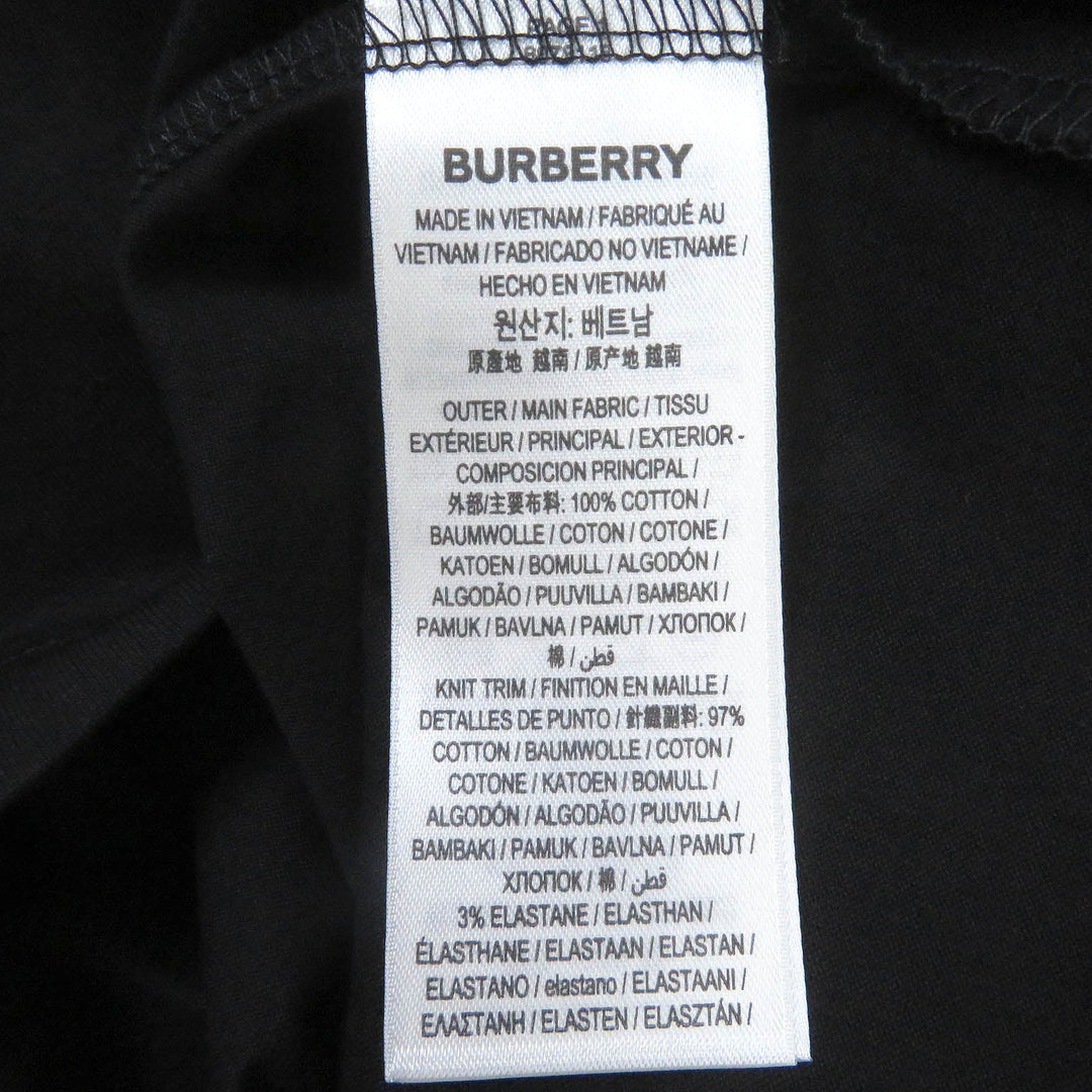 BURBERRY Short sleeve T-shirt 8078118 Main: 100% cotton, Part: 97% cotton, Part: 3% black mens M Used Authentic