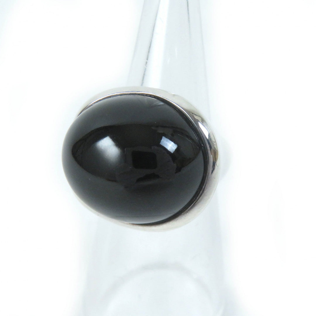 TIFFANY&Co. Ring Main: SV925, Part: Black jade Black Silver Elsa Peretti cabochon ring Women Used Authentic