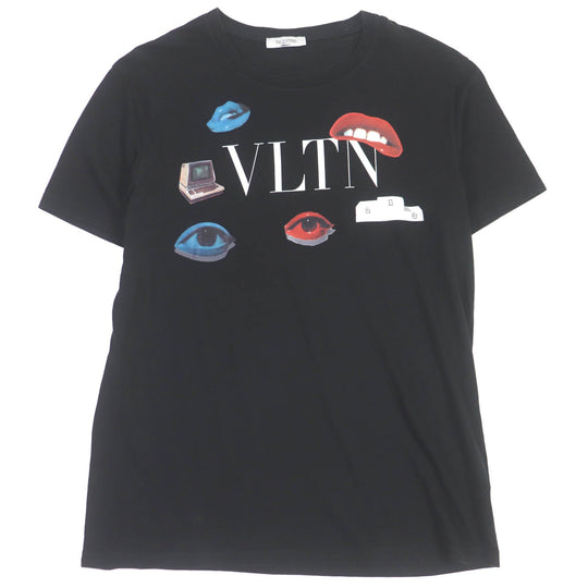 VALENTINO Short sleeve T-shirt UV3MG08F6KV Main: 100% cotton black mens M Used Authentic