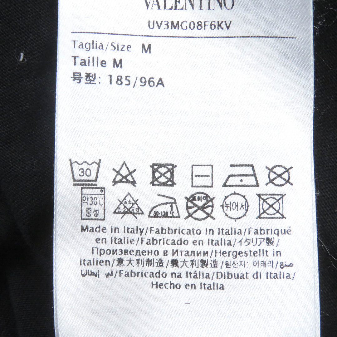 VALENTINO Short sleeve T-shirt UV3MG08F6KV Main: 100% cotton black mens M Used Authentic