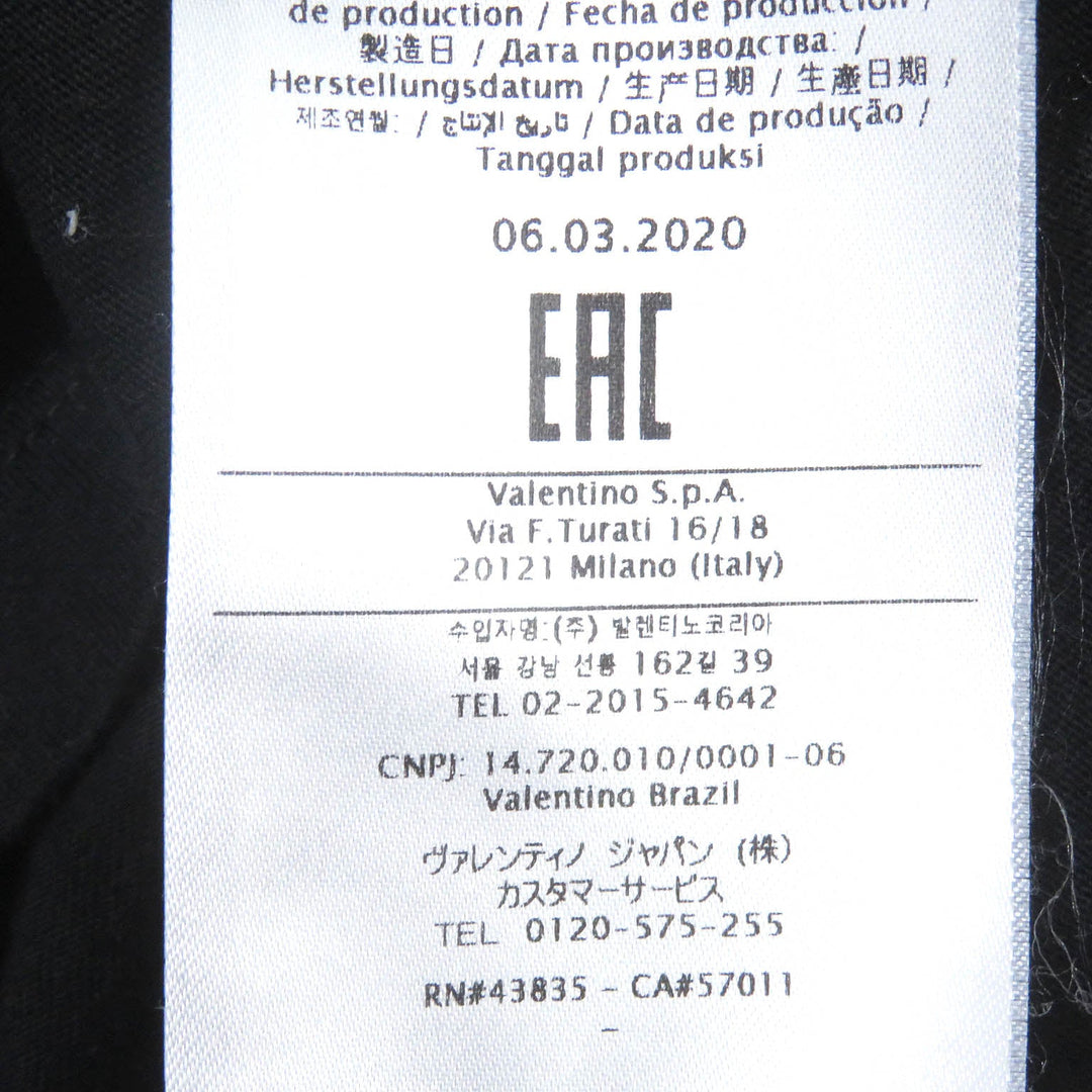 VALENTINO Short sleeve T-shirt UV3MG08F6KV Main: 100% cotton black mens M Used Authentic