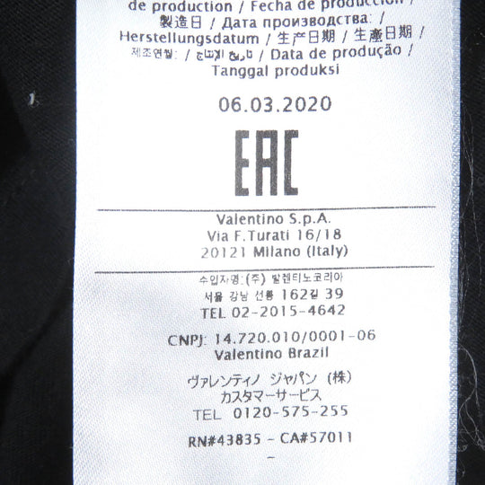 VALENTINO Short sleeve T-shirt UV3MG08F6KV Main: 100% cotton black mens M Used Authentic