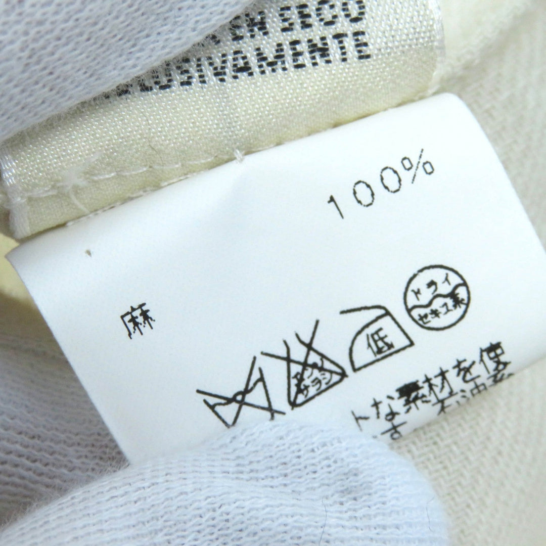 HERMES one piece Main: 100% linen off white Women 40 Used Authentic