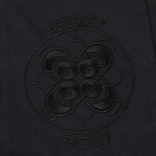 HERMES one piece Main: 100% cotton, some parts: 70% rayon, some parts: 30% polyester Dark navy Women 46 Used Authentic