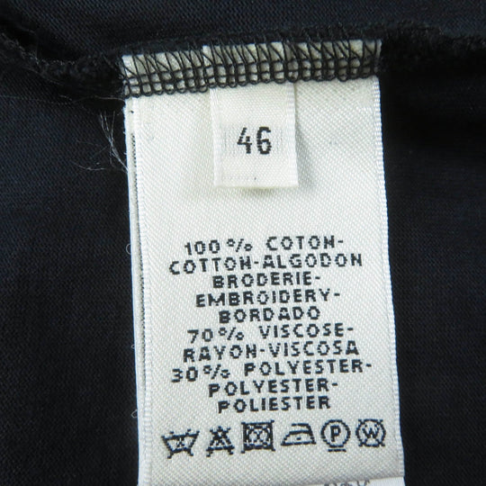 HERMES one piece Main: 100% cotton, some parts: 70% rayon, some parts: 30% polyester Dark navy Women 46 Used Authentic