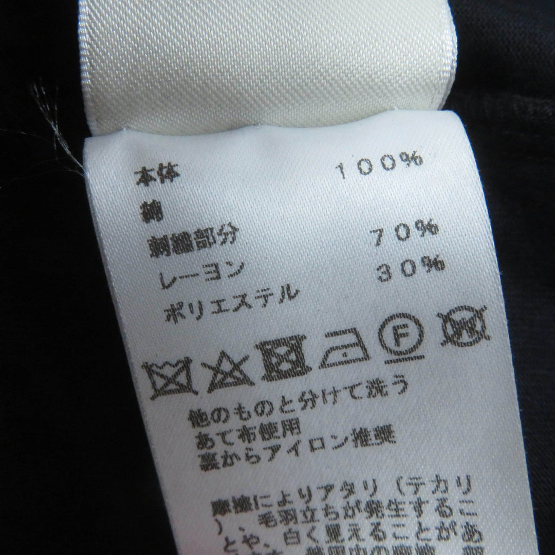 HERMES one piece Main: 100% cotton, some parts: 70% rayon, some parts: 30% polyester Dark navy Women 46 Used Authentic