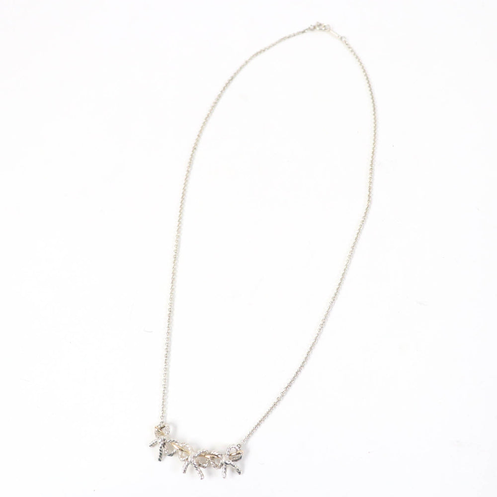 TIFFANY&Co. Necklace Main: SV925, Part: 750 Silver gold Women Used Authentic