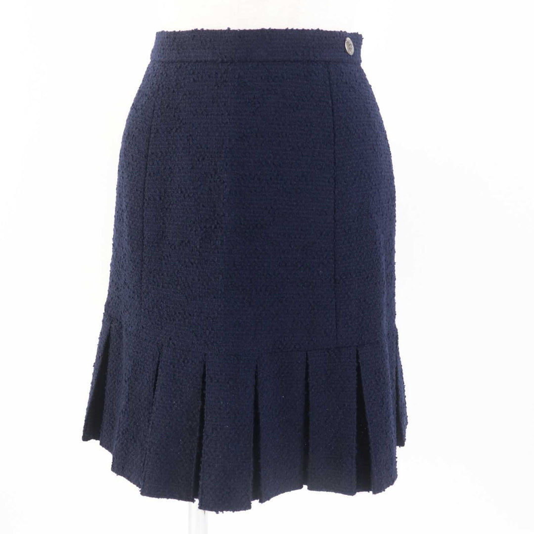 CHANEL setup 97A P09685 Outer: 88% wool, Outer: 12% nylon, Lining: 95% silk, Lining: 5% polyurethane Navy Women 36 Used Authentic