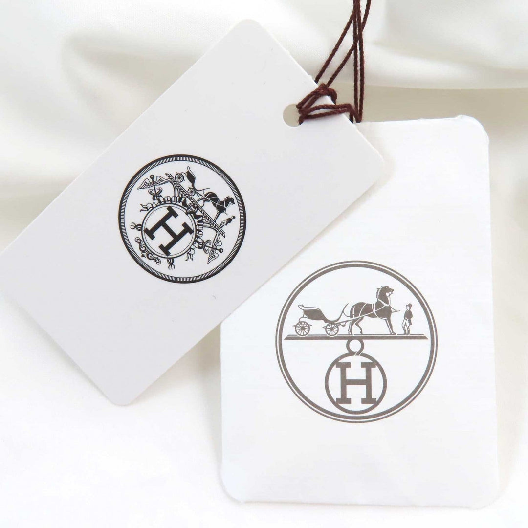 HERMES one piece 4E0546DV Main: 100% cotton white shirt dress Women 42 Used Authentic