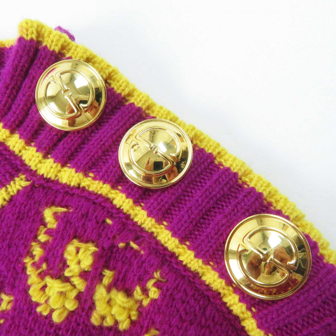 GUCCI one piece 718630 Main: 100% wool Purple yellow Women XS Used Authentic