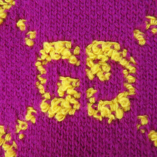 GUCCI one piece 718630 Main: 100% wool Purple yellow Women XS Used Authentic