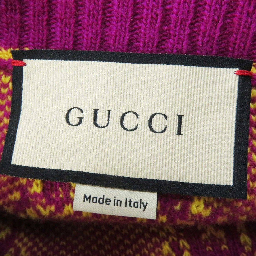 GUCCI one piece 718630 Main: 100% wool Purple yellow Women XS Used Authentic