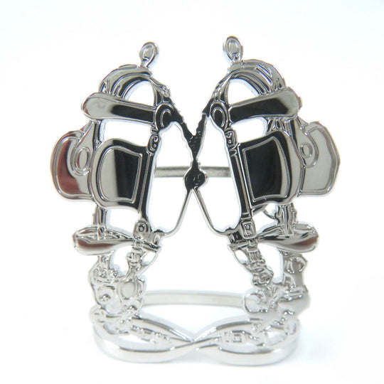 HERMES Scarf ring H603583S 00 Palladium (silver) Silver Brides de Gala Women Used Authentic