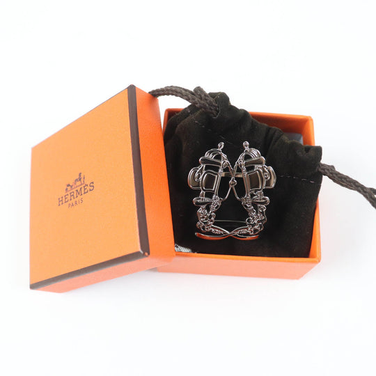 HERMES Scarf ring H603583S 00 Palladium (silver) Silver Brides de Gala Women Used Authentic