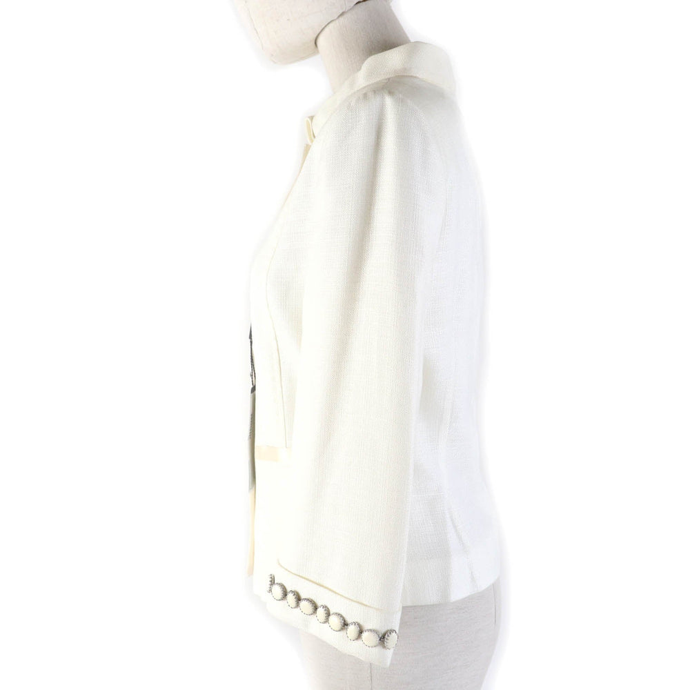 DOLCE&GABBANA Jacket Main: 100% rayon, Lining: 37% cupra, Lining: 63% rayon Ivory Women 40 Used Authentic