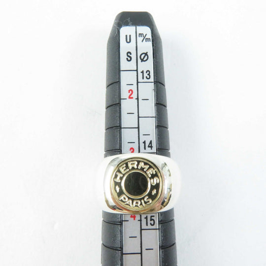 HERMES Ring Main: SV925, Part: 750, K18YG Silver gold Serie No. 55 Women(Unisex) Used Authentic