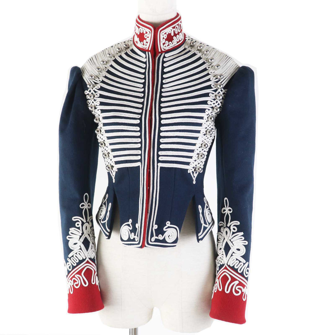 BURBERRY Military jacket 4545146 Outer: 100% wool, Part: 100% wool, Part: 90% cotton, Part: 10% polyester Navy Women 36 Used Authentic