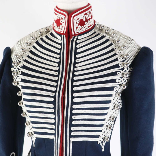 BURBERRY Military jacket 4545146 Outer: 100% wool, Part: 100% wool, Part: 90% cotton, Part: 10% polyester Navy Women 36 Used Authentic