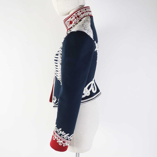 BURBERRY Military jacket 4545146 Outer: 100% wool, Part: 100% wool, Part: 90% cotton, Part: 10% polyester Navy Women 36 Used Authentic