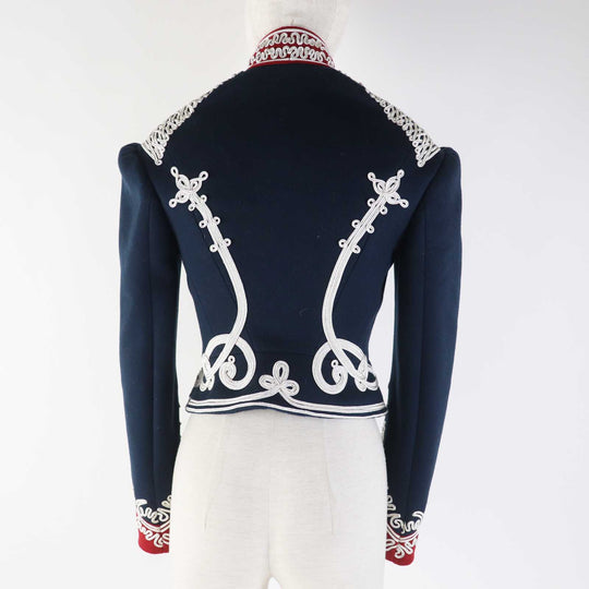 BURBERRY Military jacket 4545146 Outer: 100% wool, Part: 100% wool, Part: 90% cotton, Part: 10% polyester Navy Women 36 Used Authentic