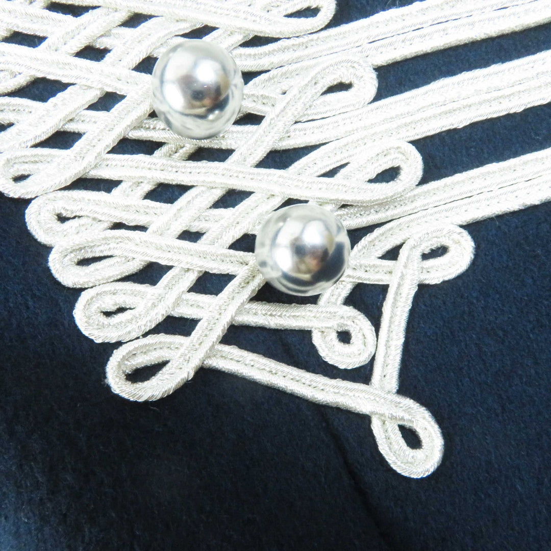 BURBERRY Military jacket 4545146 Outer: 100% wool, Part: 100% wool, Part: 90% cotton, Part: 10% polyester Navy Women 36 Used Authentic