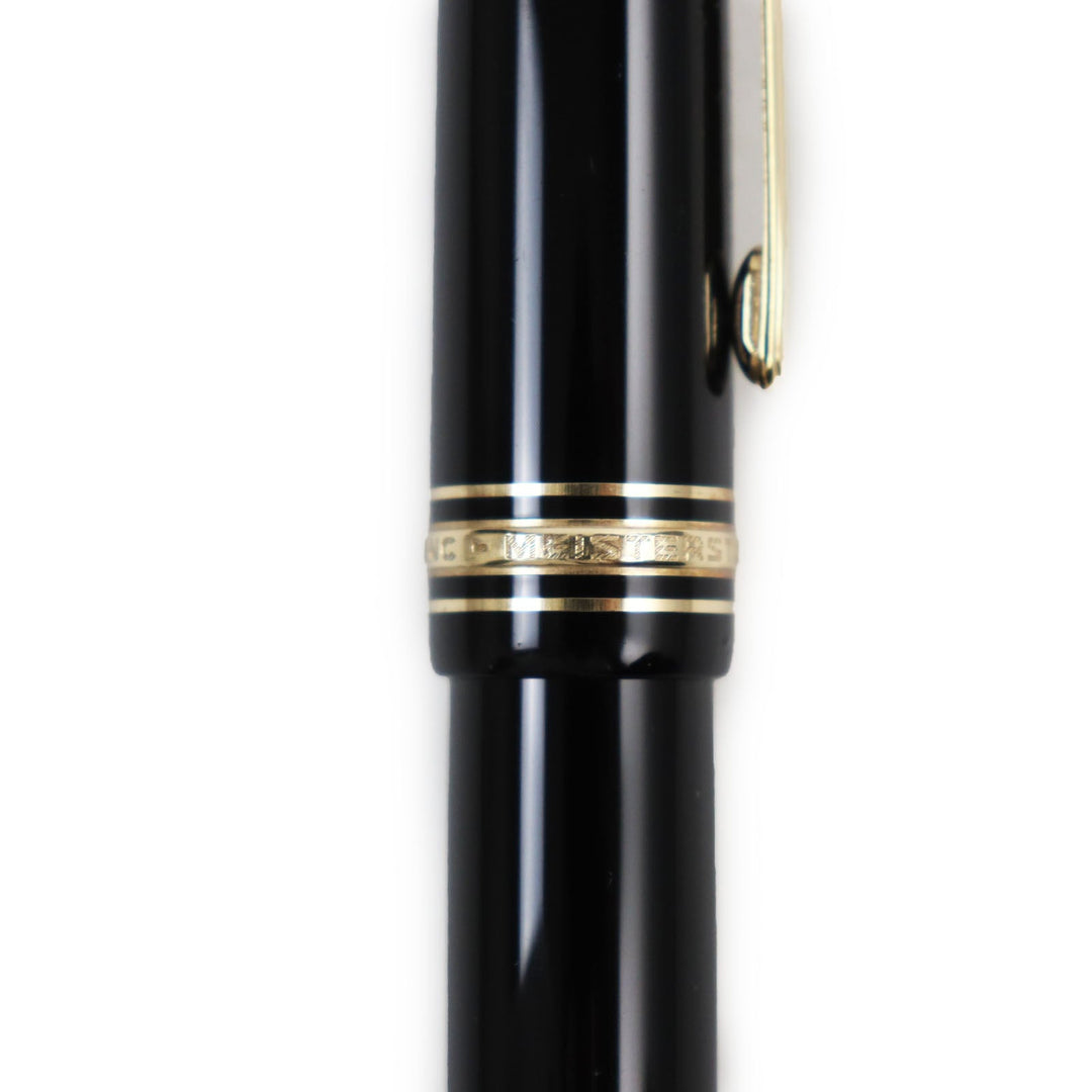 MONTBLANC fountain pen Pen point: K14 Black gold Meisterstuck No.149 mens Used Authentic