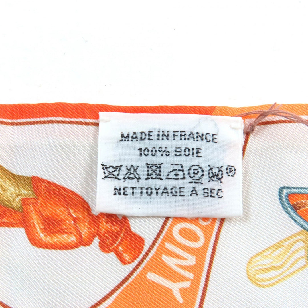 HERMES scarf Main: 100% silk Multi FUNNY ICE CREAM Women Used Authentic