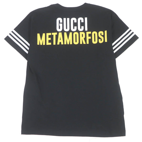 GUCCI Short sleeve T-shirt 616036 Main: 100% cotton black mens S Used Authentic