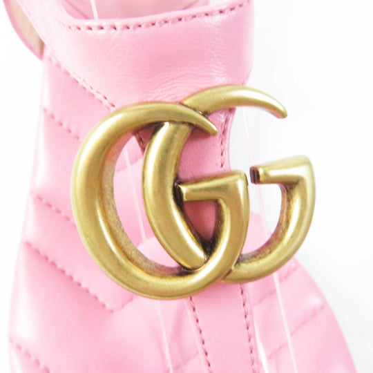 GUCCI Sandals 674840 Main: Leather pink Women 34 1/2 Used Authentic