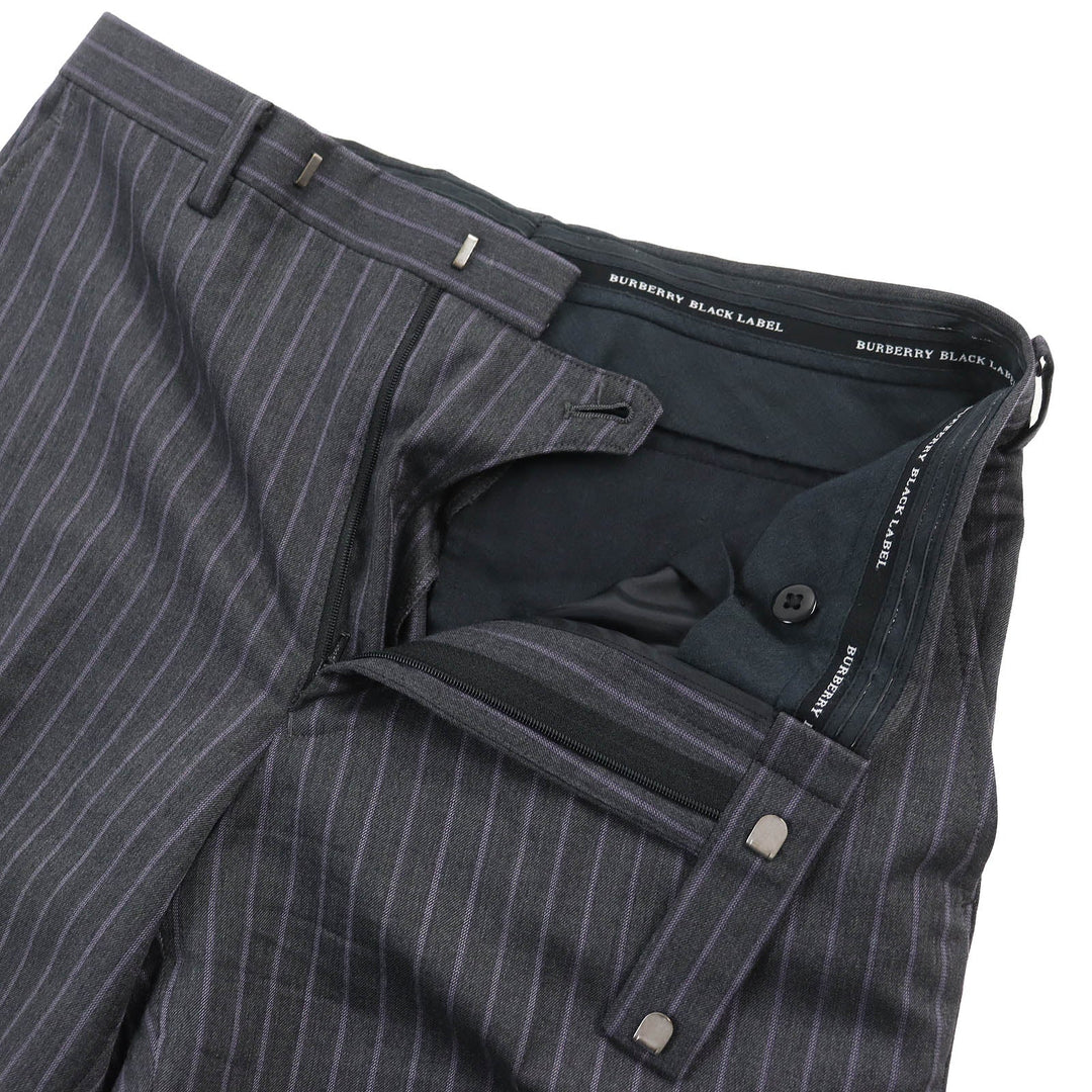 BURBERRY BLACK LABEL suit Outer material: 100% wool, Lining: Cupra, Lining: Polyester, Part: Cupra, (Outer material Super 110S used) Dark Gray Purple mens 165 36R Used Authentic