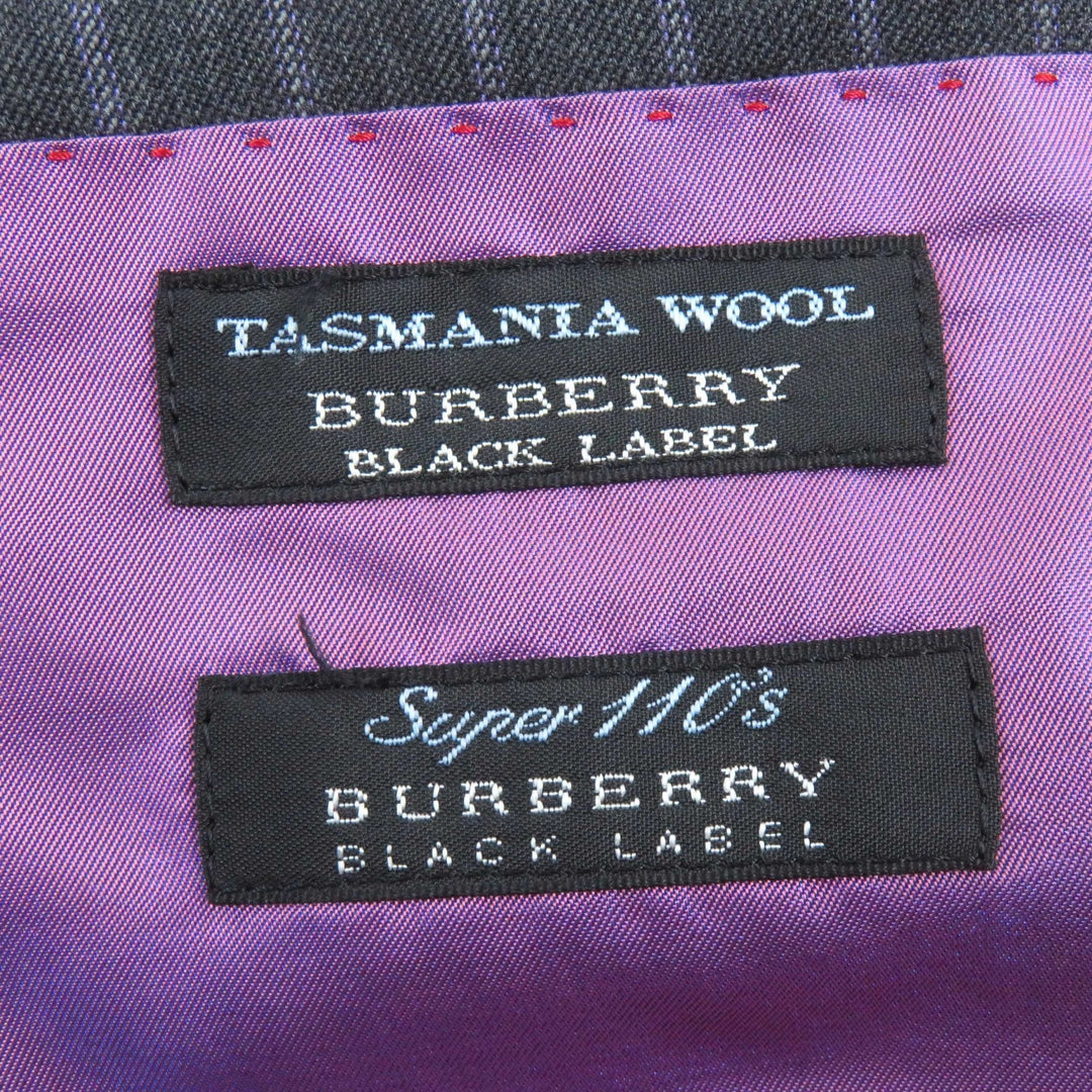 BURBERRY BLACK LABEL suit Outer material: 100% wool, Lining: Cupra, Lining: Polyester, Part: Cupra, (Outer material Super 110S used) Dark Gray Purple mens 165 36R Used Authentic