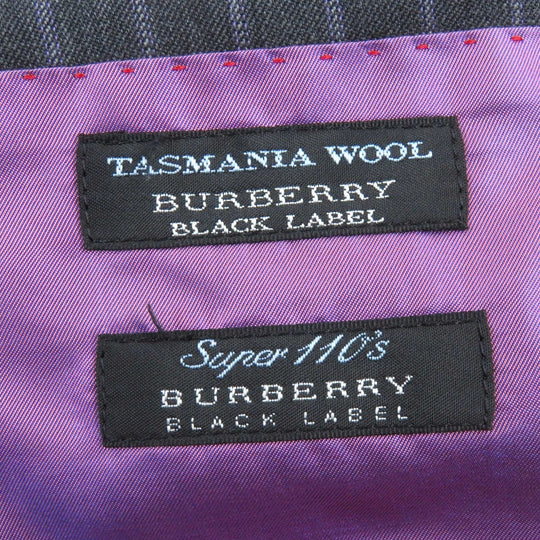 BURBERRY BLACK LABEL suit Outer material: 100% wool, Lining: Cupra, Lining: Polyester, Part: Cupra, (Outer material Super 110S used) Dark Gray Purple mens 165 36R Used Authentic