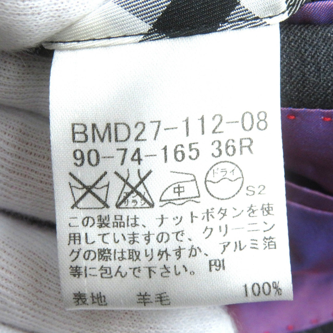 BURBERRY BLACK LABEL suit Outer material: 100% wool, Lining: Cupra, Lining: Polyester, Part: Cupra, (Outer material Super 110S used) Dark Gray Purple mens 165 36R Used Authentic