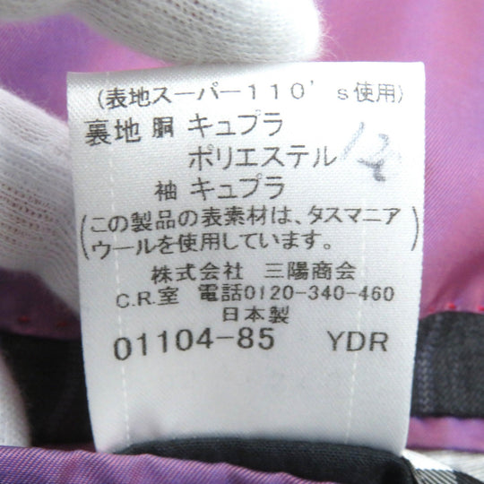 BURBERRY BLACK LABEL suit Outer material: 100% wool, Lining: Cupra, Lining: Polyester, Part: Cupra, (Outer material Super 110S used) Dark Gray Purple mens 165 36R Used Authentic