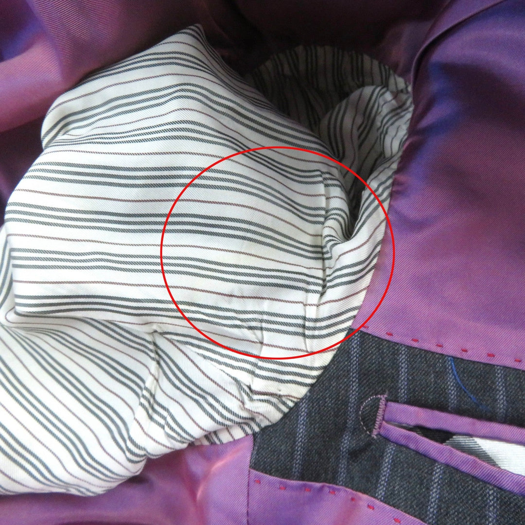 BURBERRY BLACK LABEL suit Outer material: 100% wool, Lining: Cupra, Lining: Polyester, Part: Cupra, (Outer material Super 110S used) Dark Gray Purple mens 165 36R Used Authentic