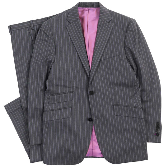 BURBERRY BLACK LABEL suit Outer material: 100% wool, Lining: Cupra, Lining: Polyester, Part: Cupra, (Outer material Super 110S used) Dark Gray Purple mens 165 36R Used Authentic