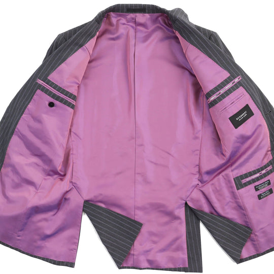 BURBERRY BLACK LABEL suit Outer material: 100% wool, Lining: Cupra, Lining: Polyester, Part: Cupra, (Outer material Super 110S used) Dark Gray Purple mens 165 36R Used Authentic