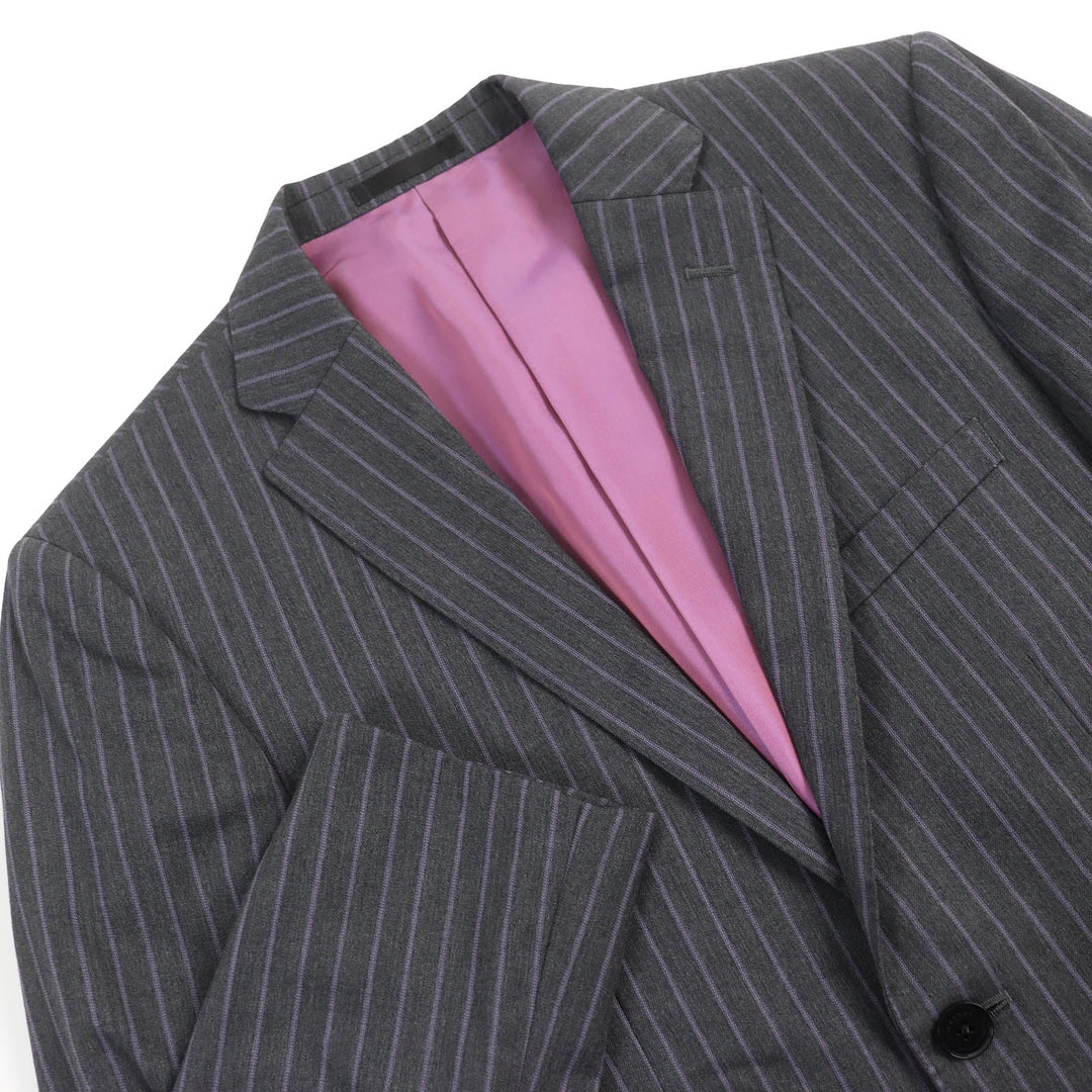 BURBERRY BLACK LABEL suit Outer material: 100% wool, Lining: Cupra, Lining: Polyester, Part: Cupra, (Outer material Super 110S used) Dark Gray Purple mens 165 36R Used Authentic