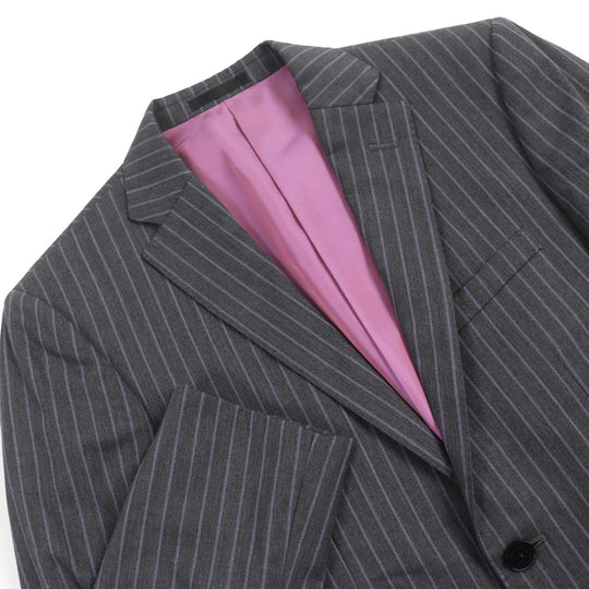 BURBERRY BLACK LABEL suit Outer material: 100% wool, Lining: Cupra, Lining: Polyester, Part: Cupra, (Outer material Super 110S used) Dark Gray Purple mens 165 36R Used Authentic