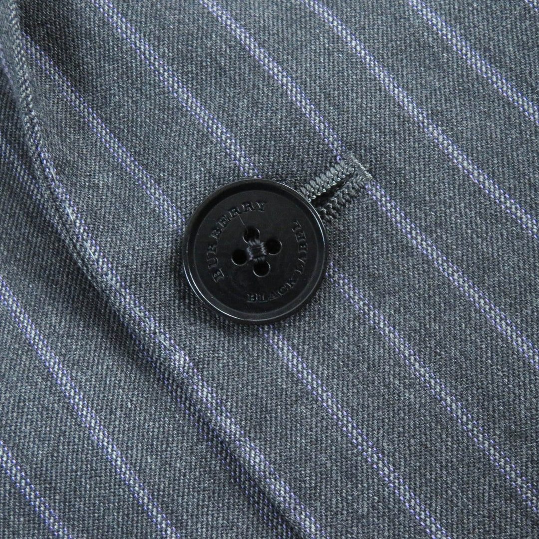 BURBERRY BLACK LABEL suit Outer material: 100% wool, Lining: Cupra, Lining: Polyester, Part: Cupra, (Outer material Super 110S used) Dark Gray Purple mens 165 36R Used Authentic
